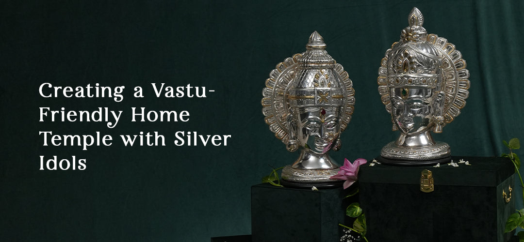 Home Temple with Silver Idols