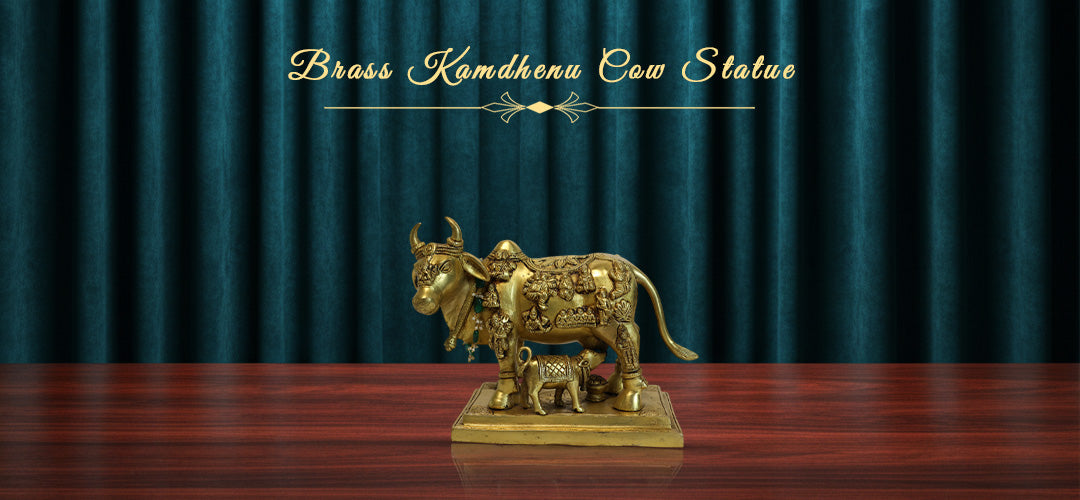 Brass Kamdhenu Cow Statue