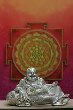 Silver Laughing Buddha Statue 7