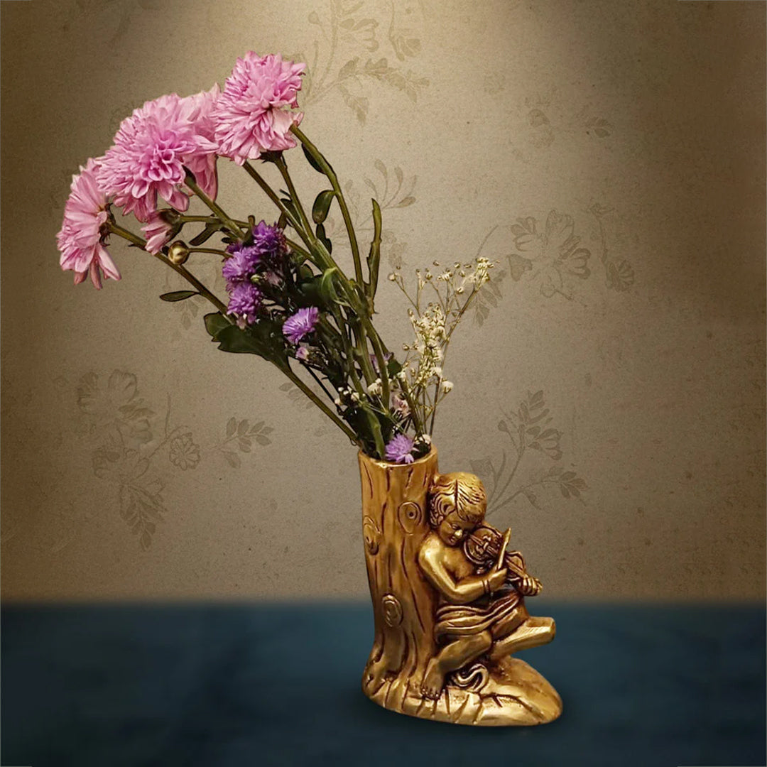 BRASS FLOWER VASE