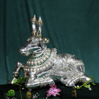 silver nandi statue