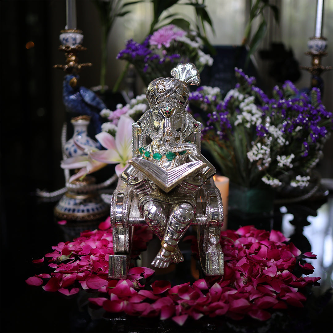 SILVER ROCKING GANESH