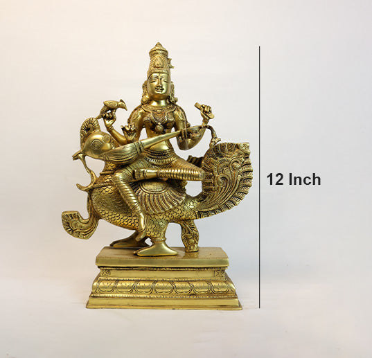 brass saraswati statue 6