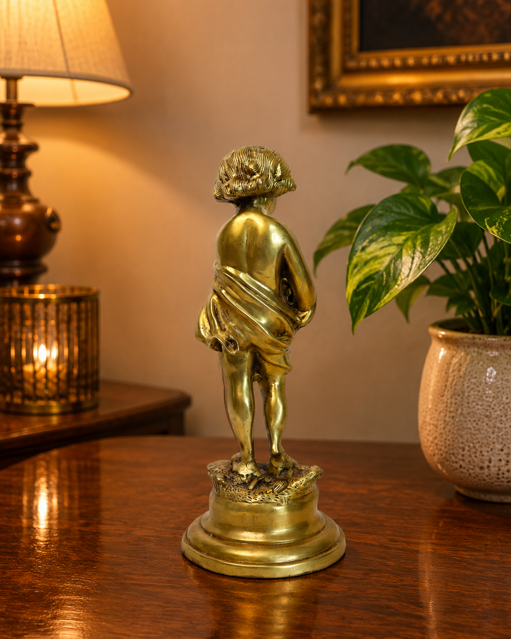 VINTAGE BRASS STATUE