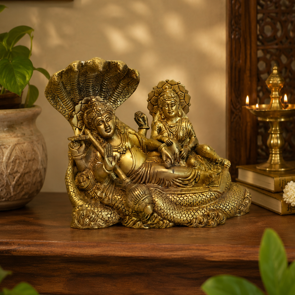 BRASS VISHNU LAKSHMI